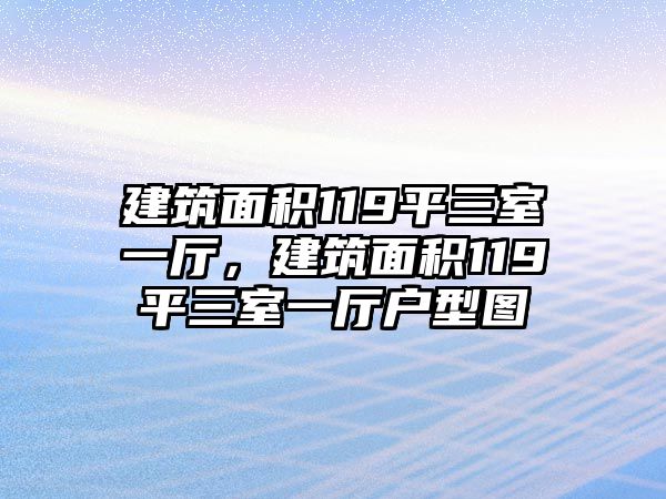 建筑面積119平三室一廳，建筑面積119平三室一廳戶型圖