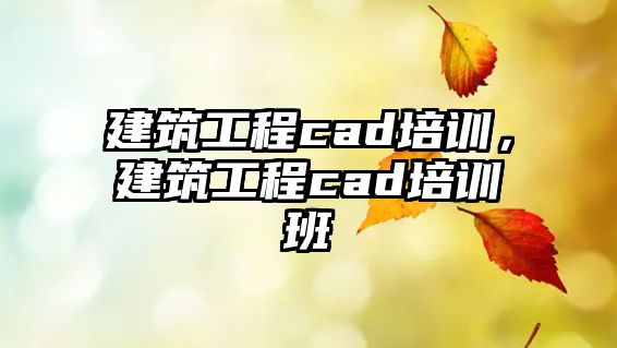 建筑工程cad培訓(xùn)，建筑工程cad培訓(xùn)班