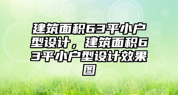 建筑面積63平小戶型設(shè)計(jì)，建筑面積63平小戶型設(shè)計(jì)效果圖