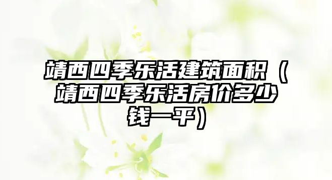 靖西四季樂活建筑面積（靖西四季樂活房價多少錢一平）