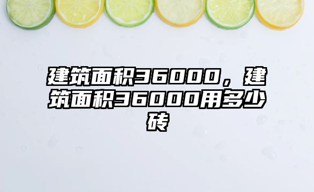 建筑面積36000，建筑面積36000用多少磚