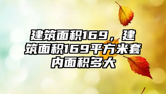 建筑面積169，建筑面積169平方米套內(nèi)面積多大