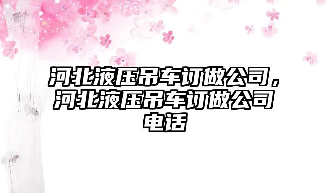 河北液壓吊車訂做公司，河北液壓吊車訂做公司電話