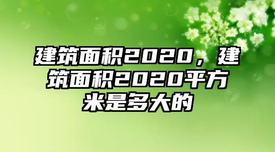 建筑面積2020，建筑面積2020平方米是多大的